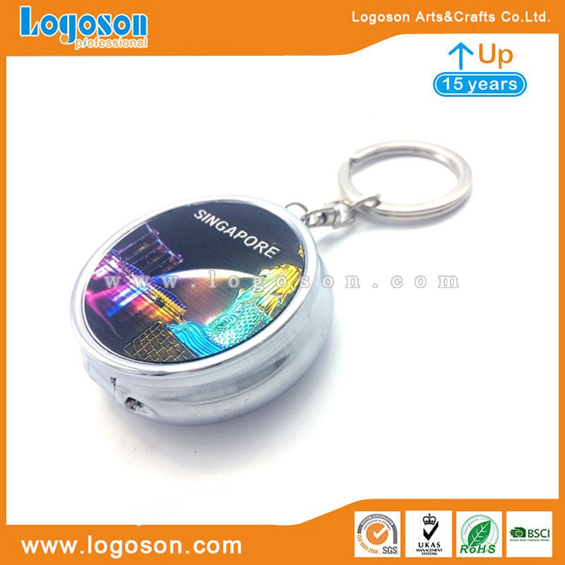 NEW Keychain Pill Box OEM Singapore Charms Souvenirs Keychains