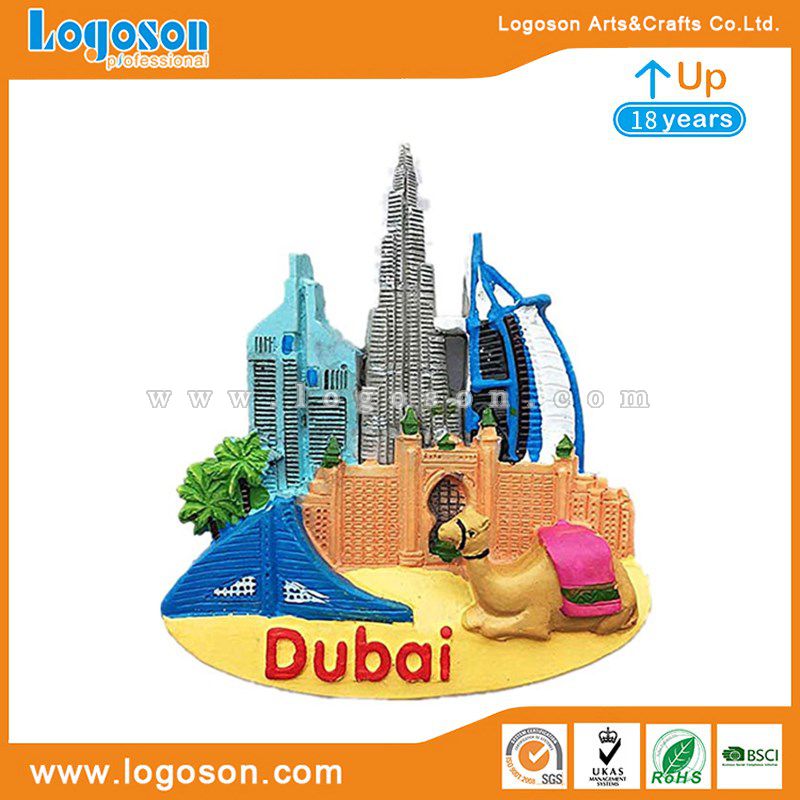 Hand-painted 3D Dubai Skyscrapers Refrigerator Magnet Souvenir